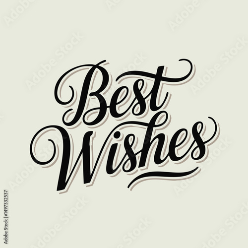 best wishes letter hand written typography