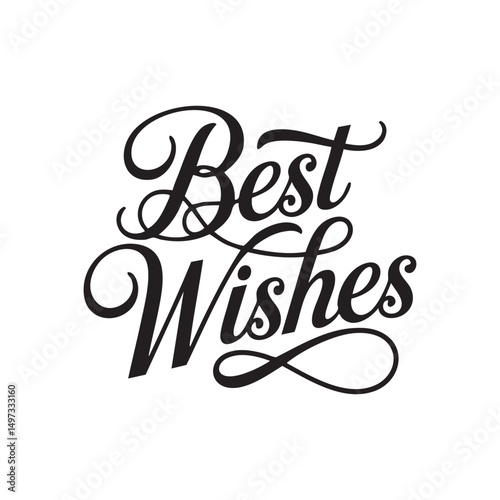 best wishes letter hand written typography