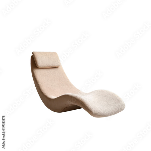 Stylish lounge chair for modern decor isolated against a transparent background..