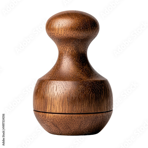 Wooden kitchen tool for gourmet cooking isolated against a transparent background..