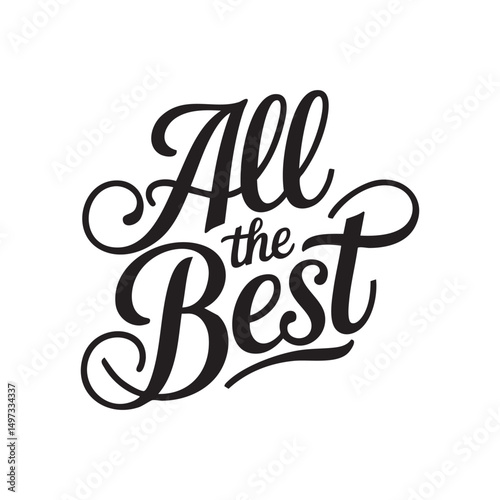 all the best hand lettering text design