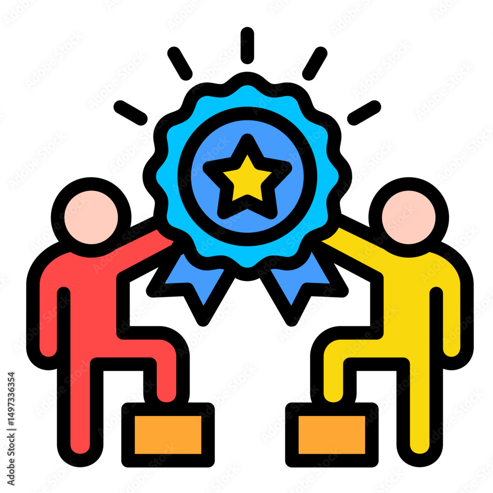 Fototapeta premium Win-Win Strategy Icon Element For Design 