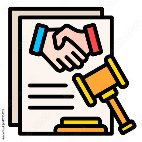 Legal Agreement  Icon Element For Design	