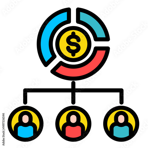 Equity Sharing  Icon Element For Design	
