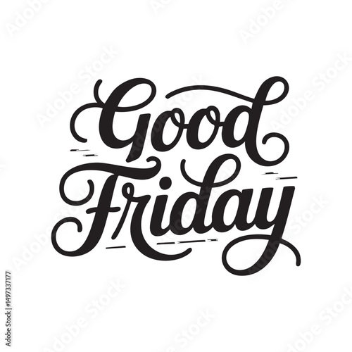 Photos good friday hand lettering text design
