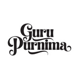 guru purnima hand lettering text design