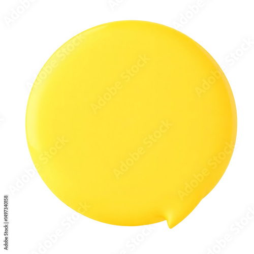yellow speech bubble with transparent background PNG and JPEG image
