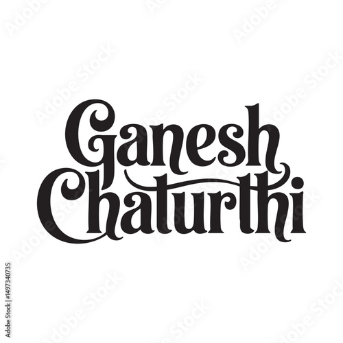 Ganesh chaturthi calligraphy text