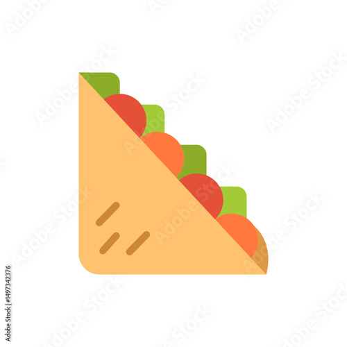 Abstract sandwich graphic representing light snacks and fast culinary solutions