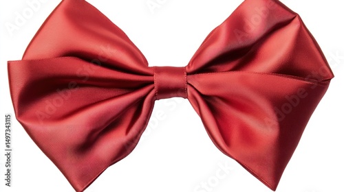 Elegant Red Satin Bow: A Luxurious Accessory