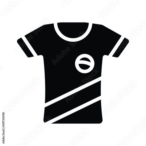 Ready to use glyph icon of brazilian tee shirt