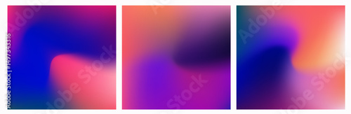 Vibrant abstract vector background in modern gradient style, featuring smooth color transitions in purple, blue, orange, and pink hues. This colorful blend matches the current digital art trends.
