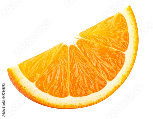 orange slice isolated on white background