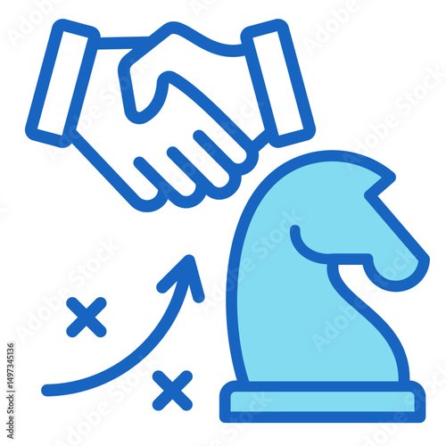 Joint Strategy  Icon Element For Design	
