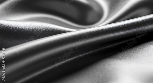 Luxurious Satin Texture Elegant Metallic Shine on Black White Silver Gradient