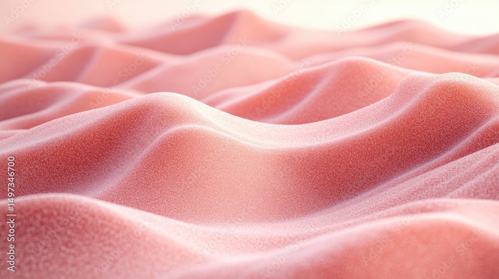 Obraz premium Abstract soft pink textured surface with gentle waves.