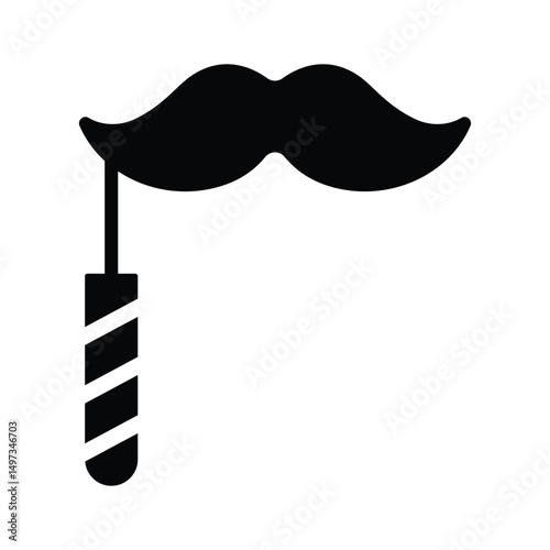 Grab this glyph icon of fake mustache for fun