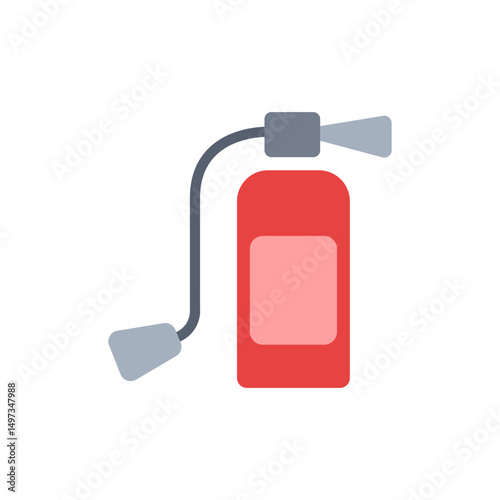 Stylized depiction of a fire extinguisher with a transparent backdrop image
