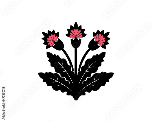 creative details Indian Paintbrush Flower Icon vector illustration 