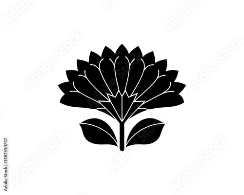 creative details Indian Paintbrush Flower Icon vector illustration 