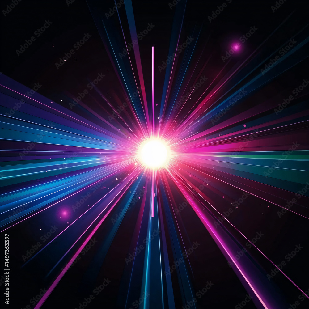 Obraz premium Light effects art on a black background 