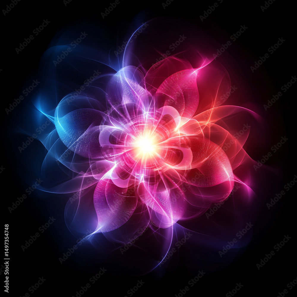 Obraz premium Light effects art on a black background 