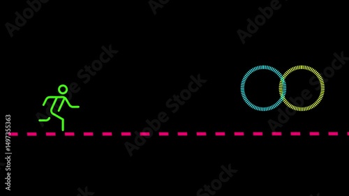 Bicycle icon animation, video concept icon.By md