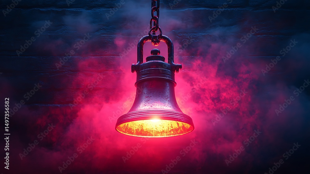 Obraz premium Burning Bell Magical Glow High Resolution Photo