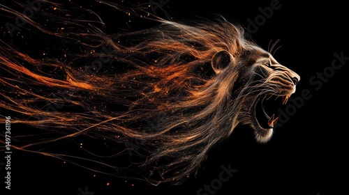 Fiery Lion: A Digital Masterpiece