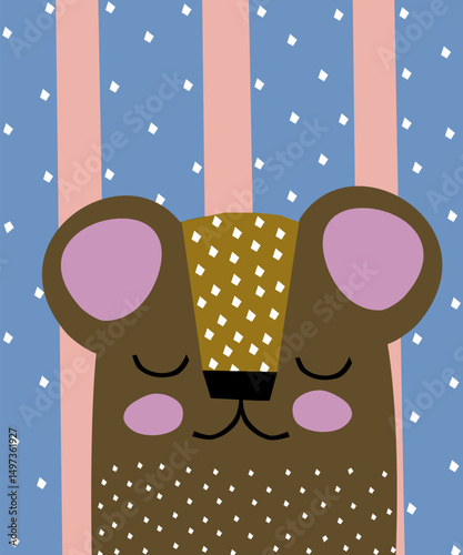  Uroczy miś wektorowa ilustracja