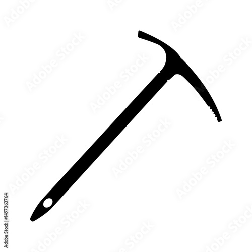 Ice axe silhouette – vector illustration