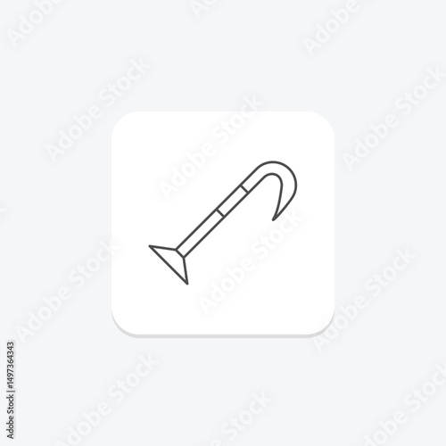 Pry Bar, vector, pixel perfect, illustrator file