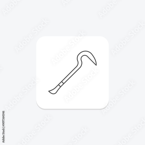 Crowbar, vector, pixel perfect, illustrator file