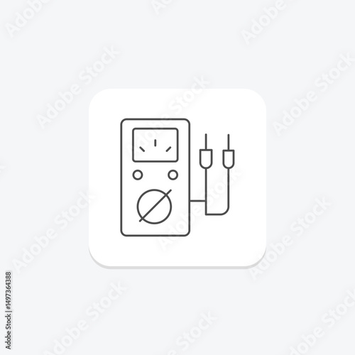 Voltage Meter, vector, pixel perfect, illustrator file