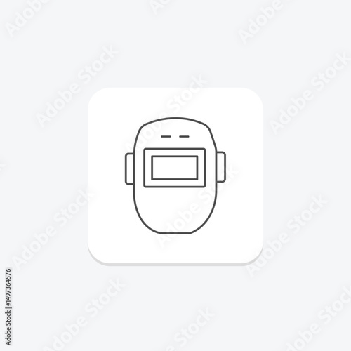 Welding Helmet, vector, pixel perfect, illustrator file