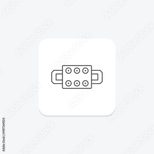 Terminal Block, vector, pixel perfect, illustrator file