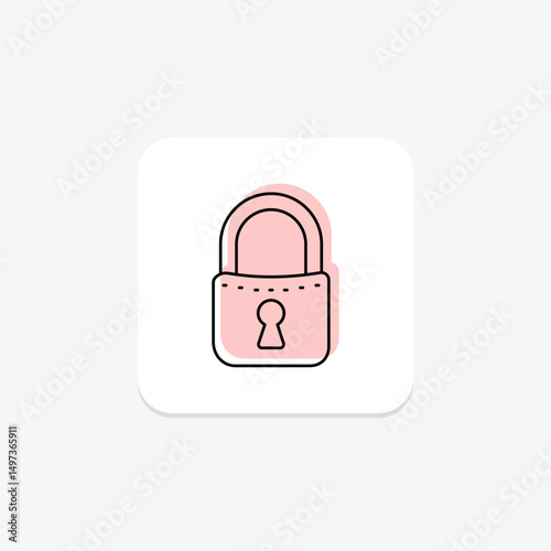 Padlock, vector, pixel perfect, illustrator file