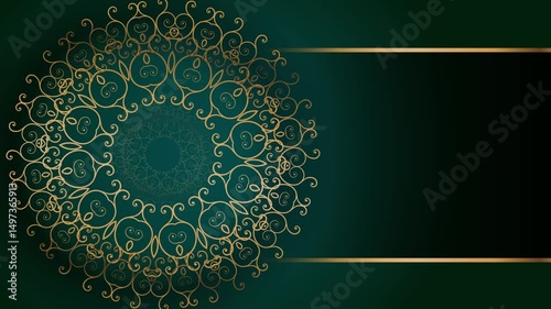 Ramadan Mubarak Background Animation with Lanterns, 
Elegant Islamic Pattern Motion Background in Gold,
 Abstract Islamic Background Video with Geometric Design