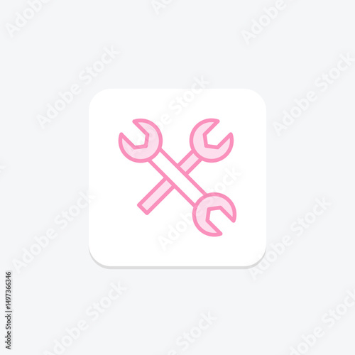 Spanner, vector, pixel perfect, illustrator file