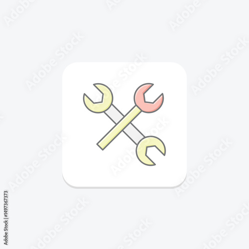Spanner, vector, pixel perfect, illustrator file
