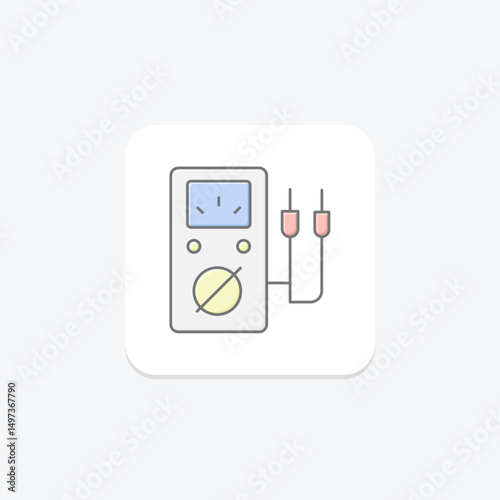 Voltage Meter, vector, pixel perfect, illustrator file