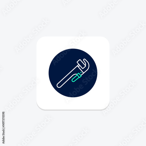 Pipe Wrench, vector, pixel perfect, illustrator file