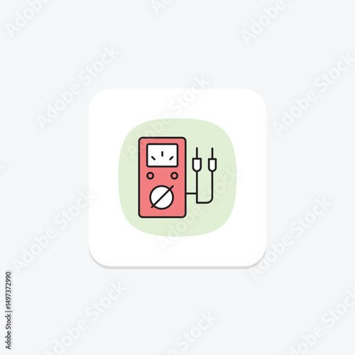 Voltage Meter, vector, pixel perfect, illustrator file
