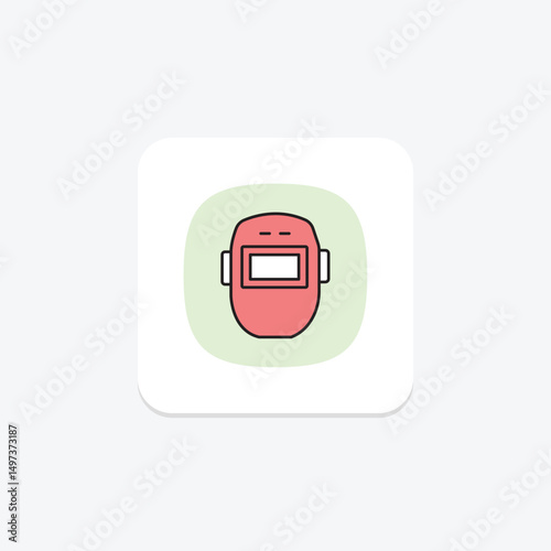 Welding Helmet, vector, pixel perfect, illustrator file