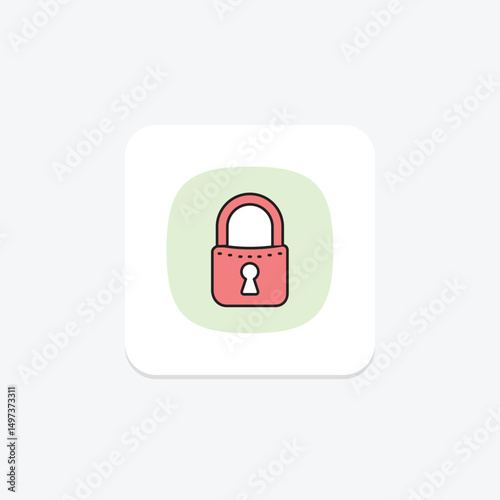 Padlock, vector, pixel perfect, illustrator file
