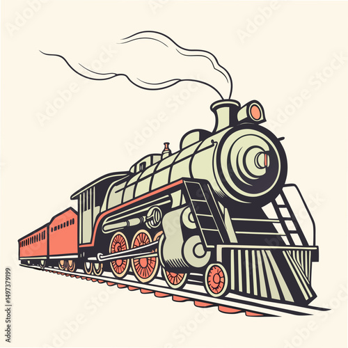 steam locomotive vector