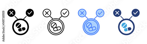 Feasibility icon sheet multiple style collection