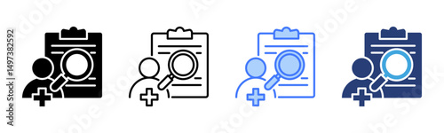 Investigator icon sheet multiple style collection