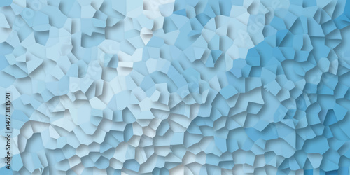 Abstract blue geometric mosaic background with soft shadows ideal for digital design and visual communication projects