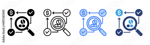 Survey icon sheet multiple style collection